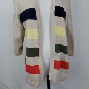 Talbots cardigan Lg stripes knit sz LP